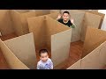 DIY | How to make GIANT Maze Labyrinth from Cardboard for Kids Play | Papa & Baby MV