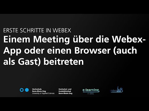 Einem Meeting über die Webex-App oder einem Browser (auch als Gast) beitreten