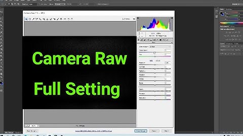 How To Enable Camera Raw Setting In Photoshop Cs6 | 2021