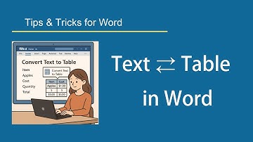 Converteren tussen tekst en tabel in Word