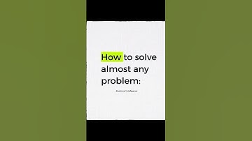 Crack Any Problem: Proven Strategies For Success! | How To Solve Almost Any Problem? #solve #problem