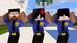 MONSTER SCHOOL : CHICKEN WING MEME POLICE HEROBRINE, SADAKO, HEEKO - MINECRAFT ANIMATION