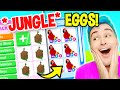 HATCHING 100 *JUNGLE EGGS* In Adopt Me!! The RAREST EXPENSIVE UNBOXING With INSANE LUCK!! (Roblox)