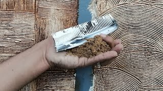 حفنه من الرمل ومشط الشعر تصنع ديكور ينافس اغلي منتجات العالميةMake wonderful paint with sand / comb