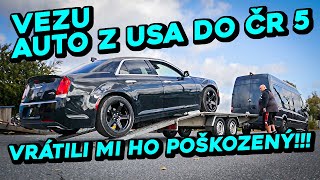 Dovoz auta z USA do ČR 5 - Poškozeno při dopravě do Evropy