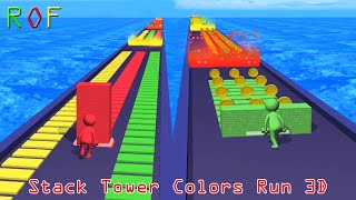 Stack Tower Colors Run 3D Gameplay Funny | Tower Run Cube Surfer | Level 1-5 | ROF screenshot 2