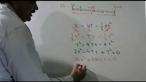 A particle starts with initial speed u and retardation a to come to rest in time T. The time taken