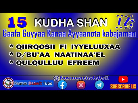 15 Wareegamaa Qiirqos Qulqulleettii Iyyeluuxaa Duuka Bu Aa Naatinaa El Fi Qulqulluu Efreem 