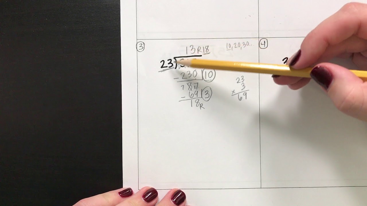 Long Division with Multiples - YouTube