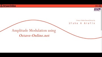 MATLAB Code for Amplitude Modulation (AM) using Octave-Online.net in Bangla