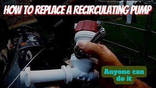 Replacing a recirculating pump on my Skeeter. (How to video)