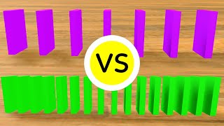 Dominoes Closer Together? Or Farther Apart? Which Goes Faster???