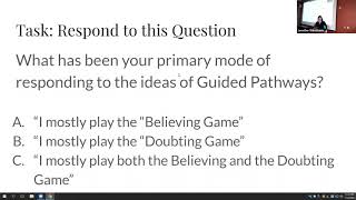 Guided Pathways Webinar #2: Instructional Approach #1-- Metacognitive Skills & Habits of Mind