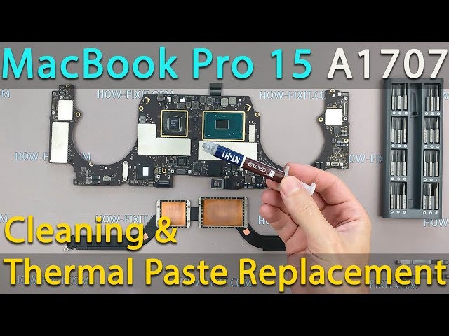 MacBook Pro 15 Touch Bar 2016 & 2017 Disassembling, cleaning and thermal paste replacement