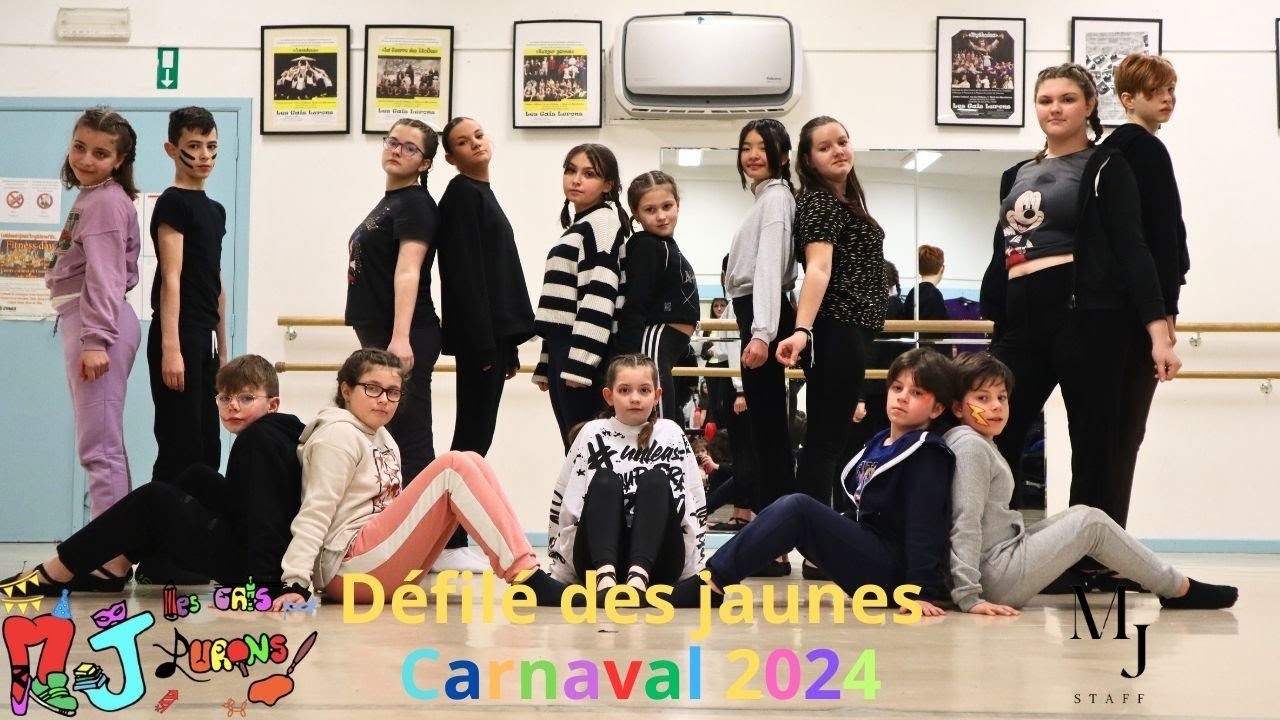 Stage de danse Carnaval 2024 - Défilé des jaunes - YouTube