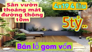 Cơ hội mua nhà ở hoặc đầu tư quá ngon 4x19 4lầu 5pn đường thông 10m khu dân cư cao cấp chỉ 5tỷ hơn