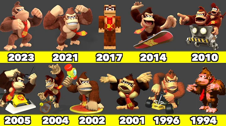 Evolution of Donkey Kong Playable Character Game Graphics In Nintendo Games (1994-2024)