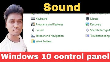 Sound in control panel | Windows 10 settings | The AB
