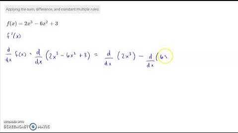 1151 3.3 Video 1 Differentiation Rules