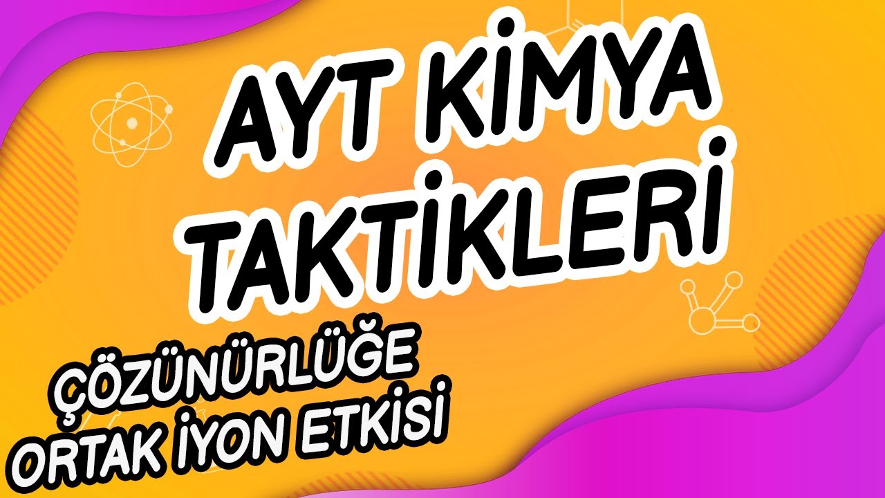 AYT KİMYA TAKTİKLERİ - Çözünürlüğe Ortak İyon Etkisi #KimyaAdası