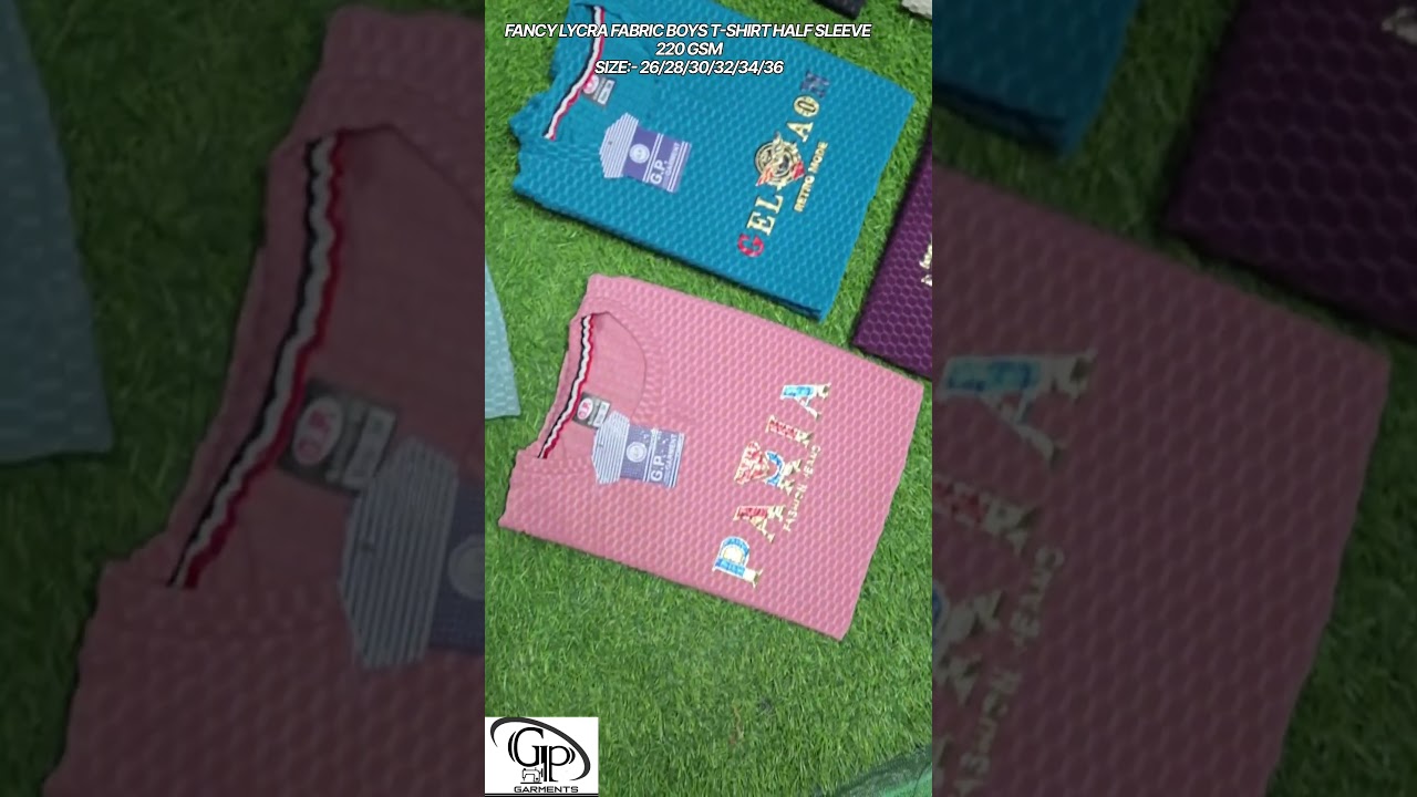 FANCY LYCRA FABRIC BOYS T-SHIRT HALF SLEEVE 220 GSM
