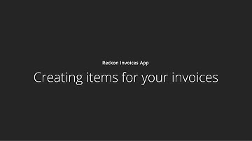 Creating invoice items in the Reckon Invoices App