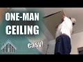 How to repair ceiling, hang drywall ceiling, ceiling repair by yourself! Easy!
