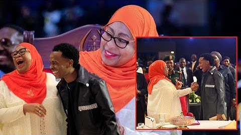 RAISI SAMIA ASHINDWA KUJIZUIA KUCHEKA KWA VITUKO VYA SAID SAID NA KUPIGA PICHA YA PAMOJA