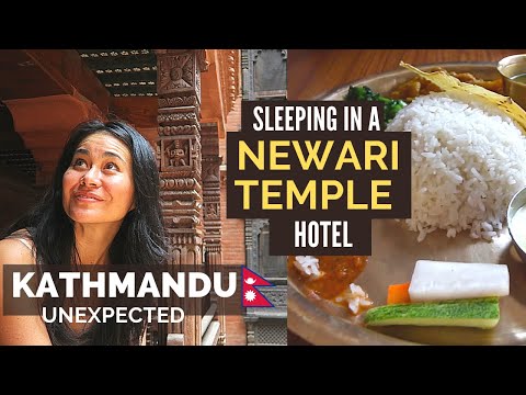 UNEXPECTED NEWARI TEMPLE HOTEL + Newari Food  | ECO FRIENDLY Hotel KATHMANDU NEPAL🇳🇵