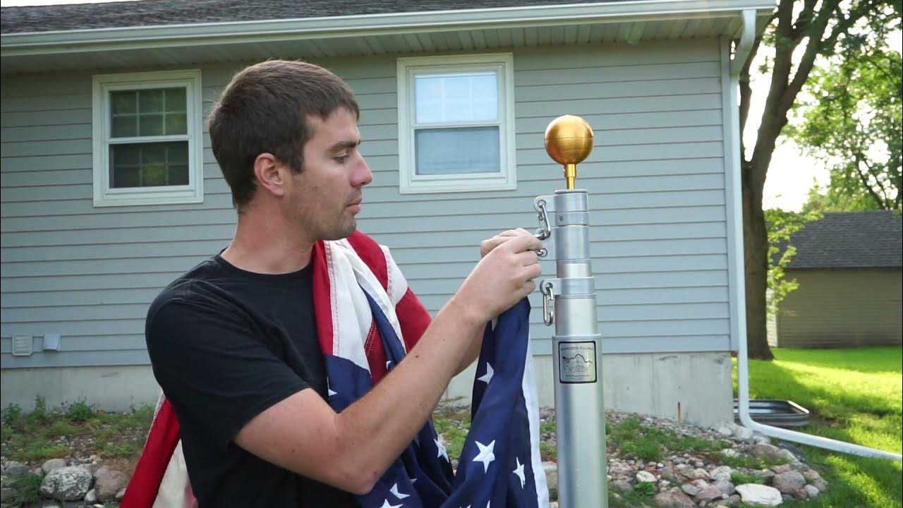 Flying your Titan telescoping flagpole at halfstaff YouTube