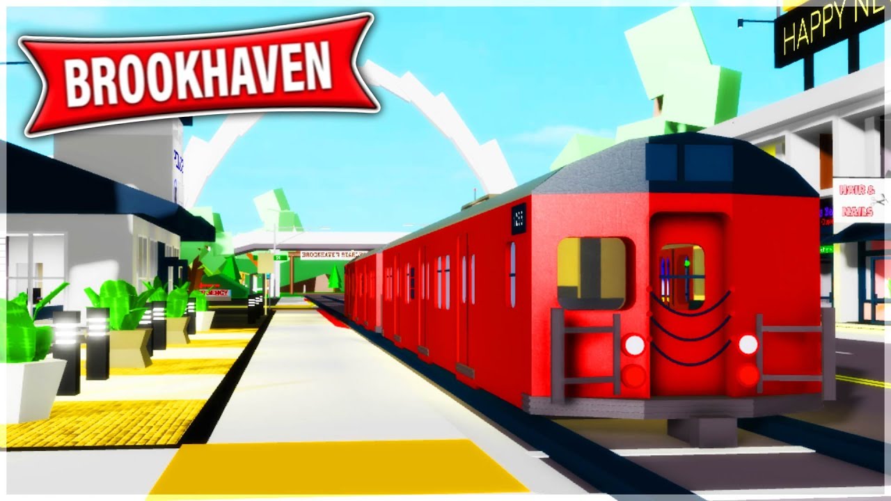COLOQUEI UM TREM NO BROOKHAVEN RP [ Atualização Brookhaven RP Metro ...