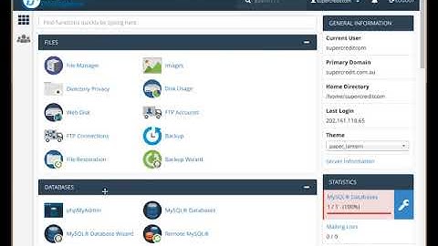 cpanel and mysql version