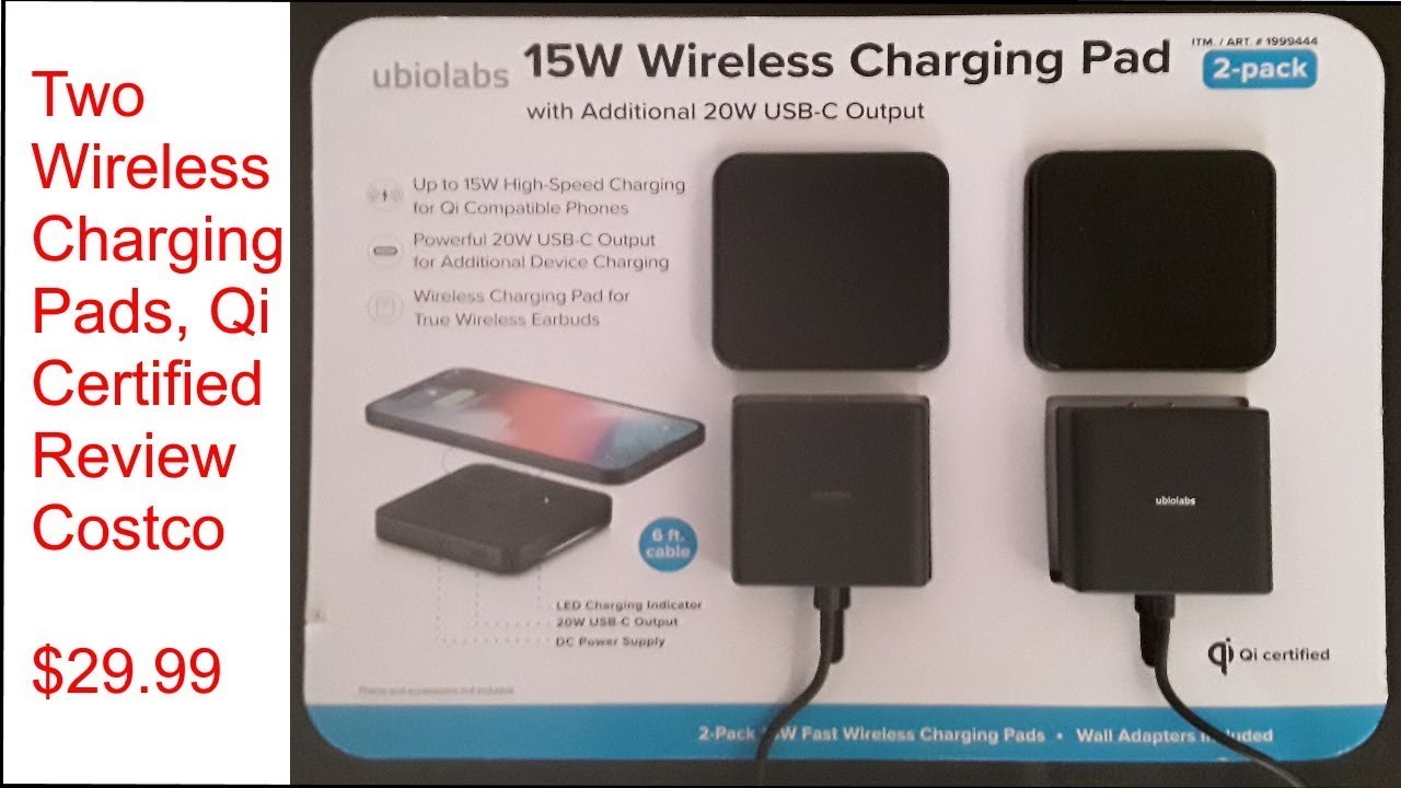 Ubiolabs 15W wireless dual charging pad review from costco 