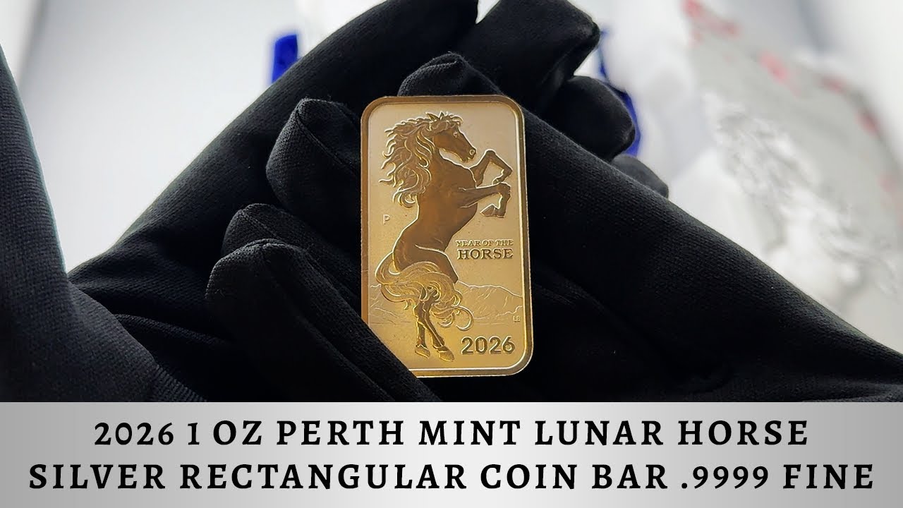 2026 1 oz Perth Mint Lunar Horse Silver Rectangular Coin Bar .9999