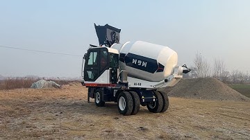 Full Degree Cockpit Rotation: Testing Self-Loading Concrete Mixer Before Shipment!