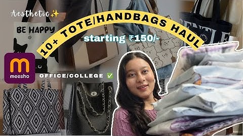 MEESHO *Huge* Tote Bags Haul💖🔥 Starting ₹149 | Office & College Bags🤩