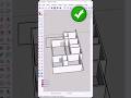 Fastest way to Create Wall in SketchUp just in one Click | Wall in SketchUp #shorts #wall #design