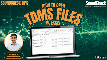 How to Open TDMS files in Excel