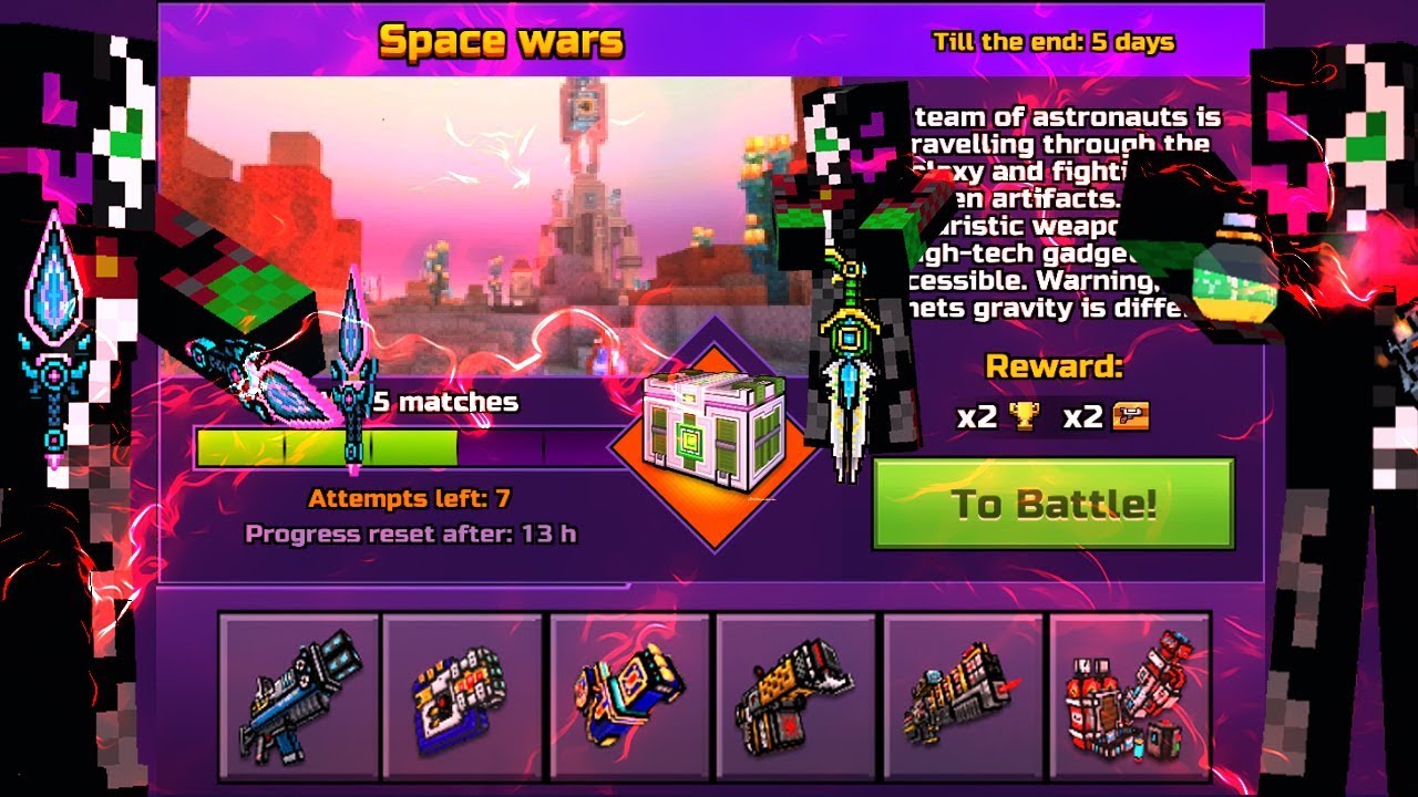 Pixel Gun 3D - Space Wars Brawl [Cyber Mode]