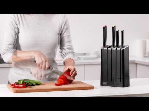 Набор из 5 ножей Elevate Knives в подставке с ножеточкой Joseph Joseph 10537 Набор из 5 ножей Elevate Knives в подставке с ножеточкой Joseph Joseph 10537