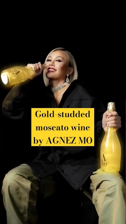 #AGNEZMO minum wine bertabur bubuk emas