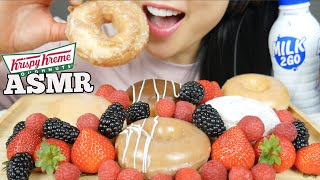 ASMR KRISPY KREME DONUTS + FRESH FRUITS (EATING SOUNDS) NO TALKING | SAS-ASMR
