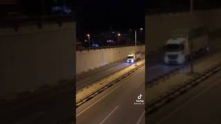 Jete Giderken Radara Yakalanan Mercedes Actros