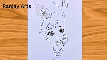 Krishna Bhagwan Chitra Drawing | Easy to Draw 