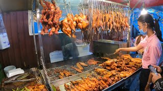 Best Cambodian Street Food | Tasty Roasted Duck, Chicken Grilled Pork in Phnom Penh city