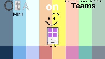 If Object Towel Again Mini Characters were on BFB Teams