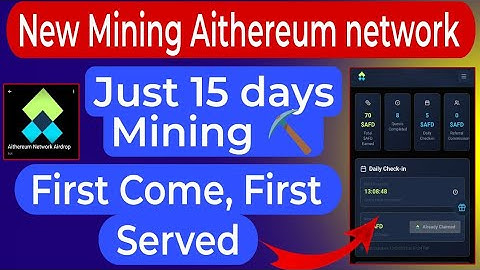 Aithereum Network Mining | Earn Free $AFD Token | Only 15 Days! First Come First Served 