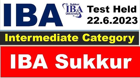 IBA STS Intermediate Level solved paper held on 22/06/2023