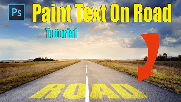 How to paint text on road | adobe photoshop | vanishing point photoshop | photoshop tutorial.