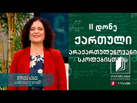 ქართული ენა არაქართულენოვანი სკოლებისთვის, II დონე - მეთერთმეტე გაკვეთილი #ტელესკოლა